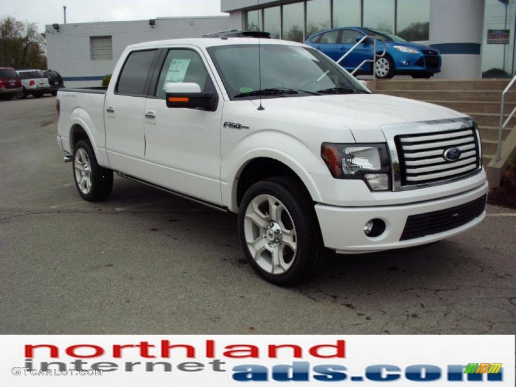 2011 F150 Limited SuperCrew 4x4 - White Platinum Metallic Tri-Coat / Steel Gray/Black photo #2