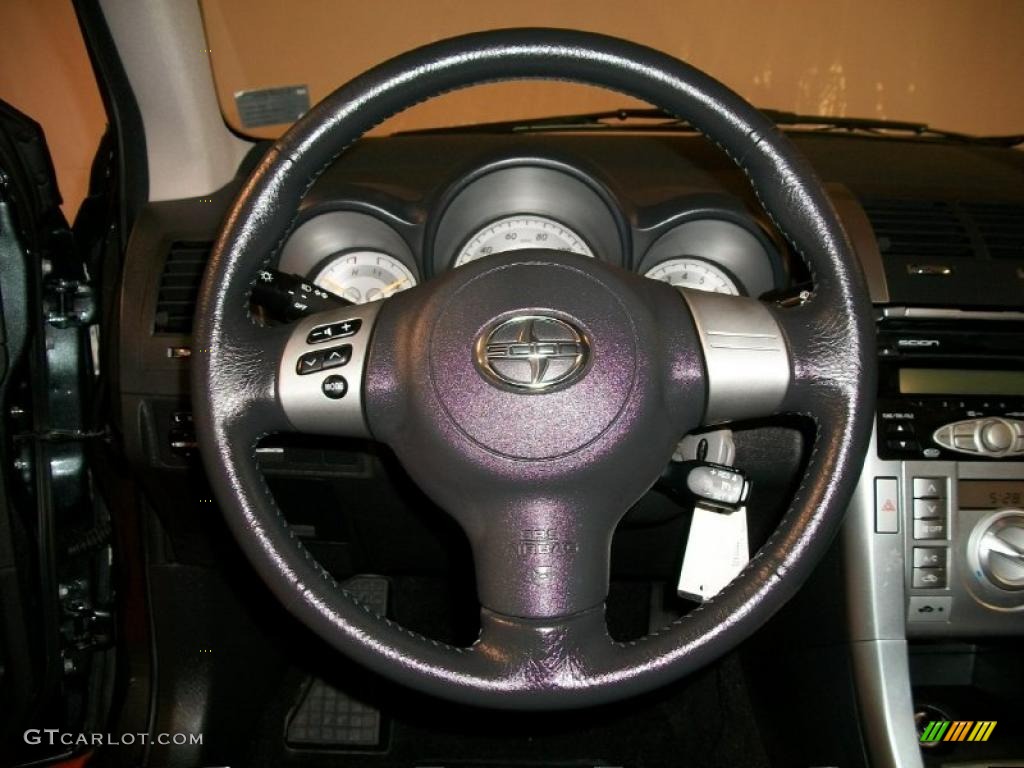 2007 Scion tC Standard tC Model Dark Charcoal Steering Wheel Photo #48964080