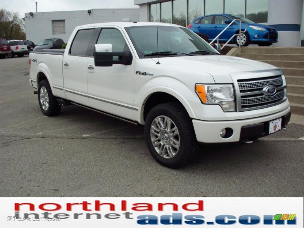 2010 F150 Platinum SuperCrew 4x4 - White Platinum Metallic Tri Coat / Medium Stone Leather/Sienna Brown photo #1