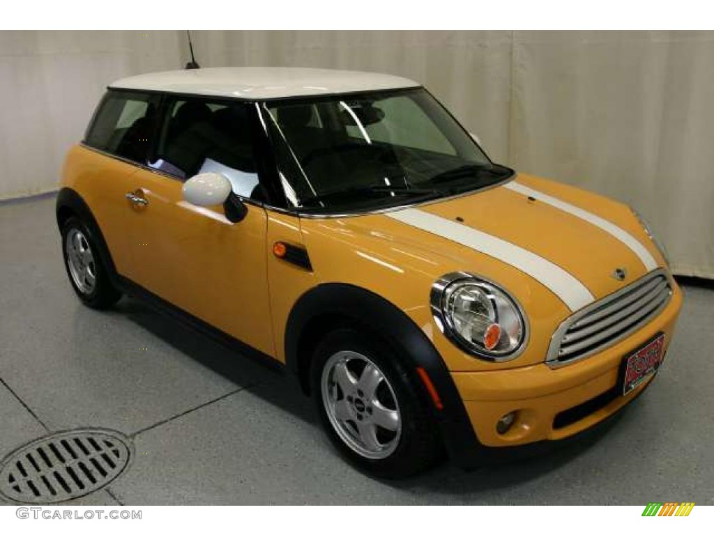 2008 Cooper Hardtop - Mellow Yellow / Grey/Black photo #1