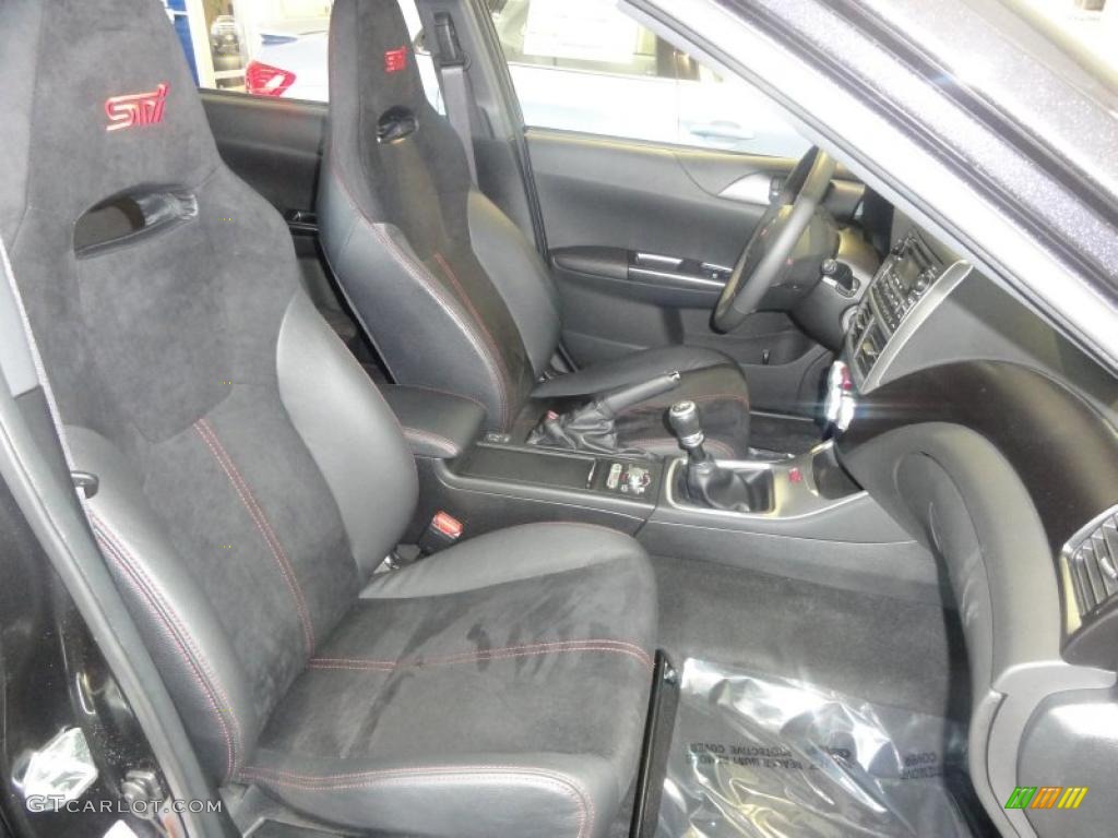 STI Carbon Black Leather Interior 2011 Subaru Impreza WRX STi Limited Photo #48966342