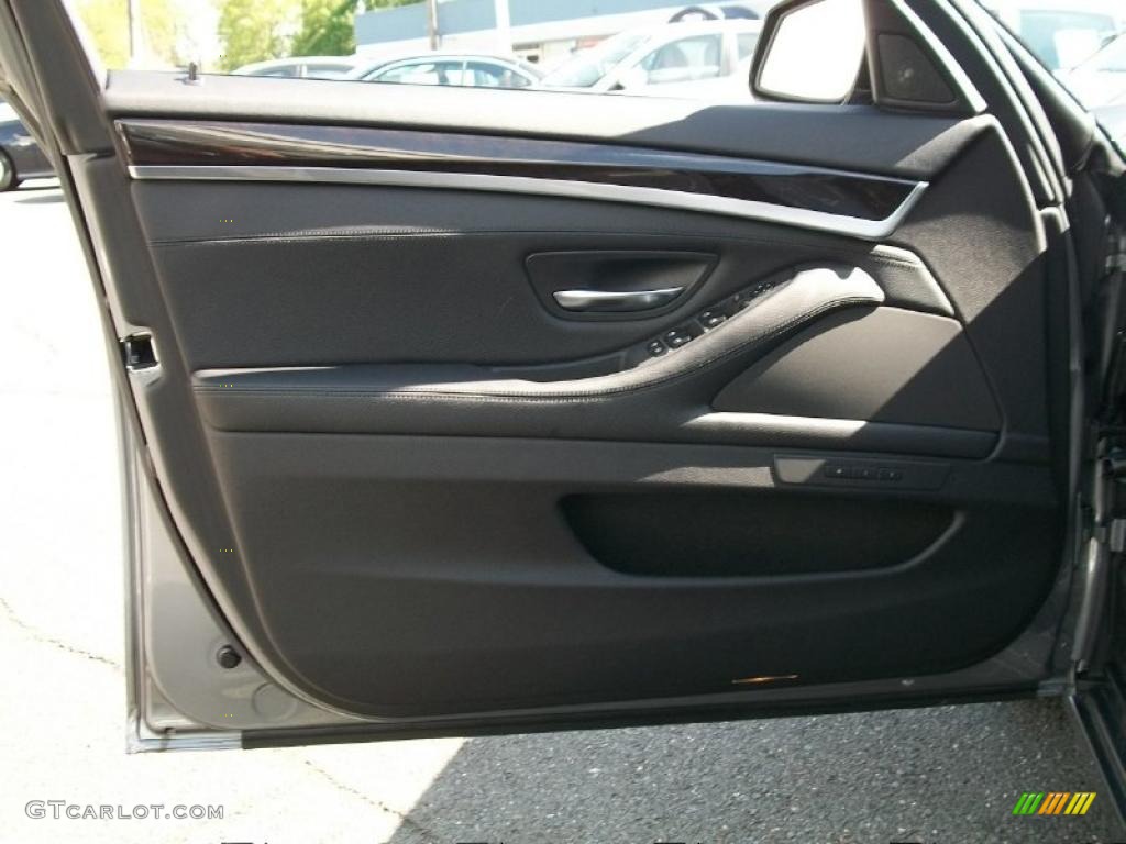 2011 BMW 5 Series 535i Sedan Black Door Panel Photo #48967901