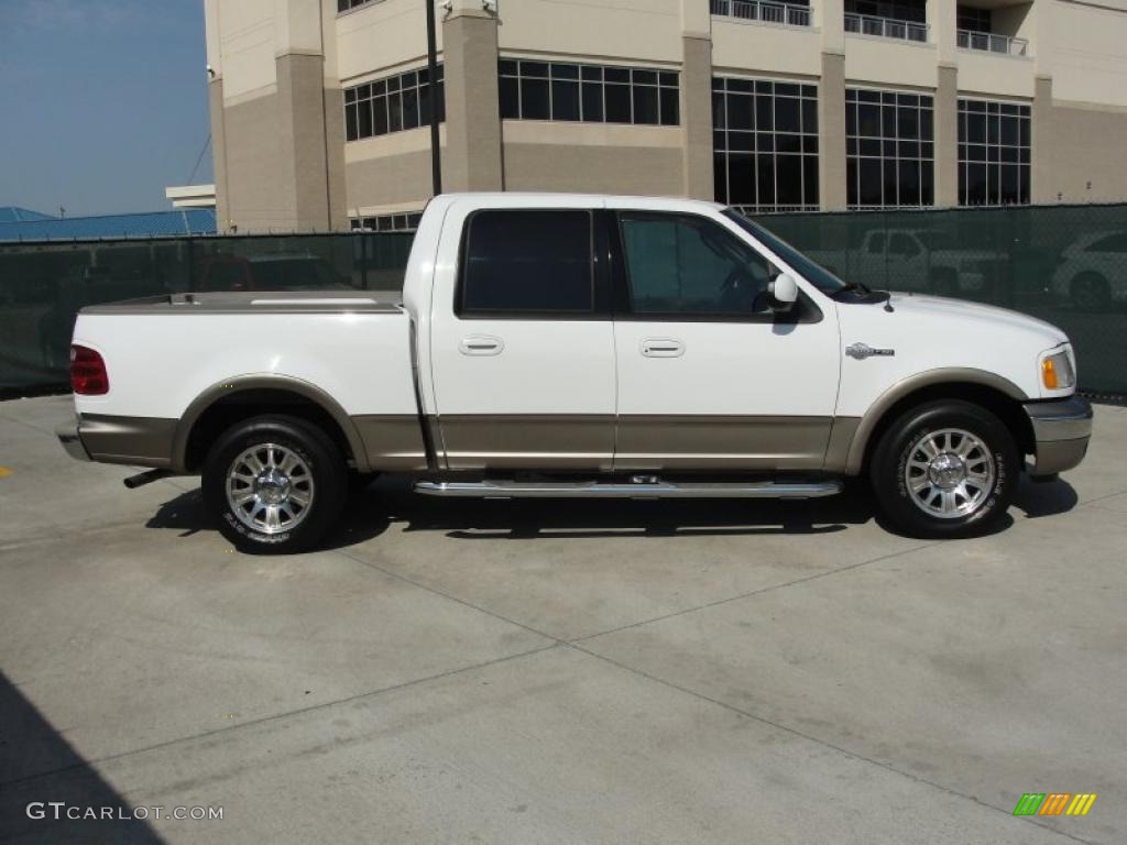 2003 F150 King Ranch SuperCrew - Oxford White / Castano Brown Leather photo #2