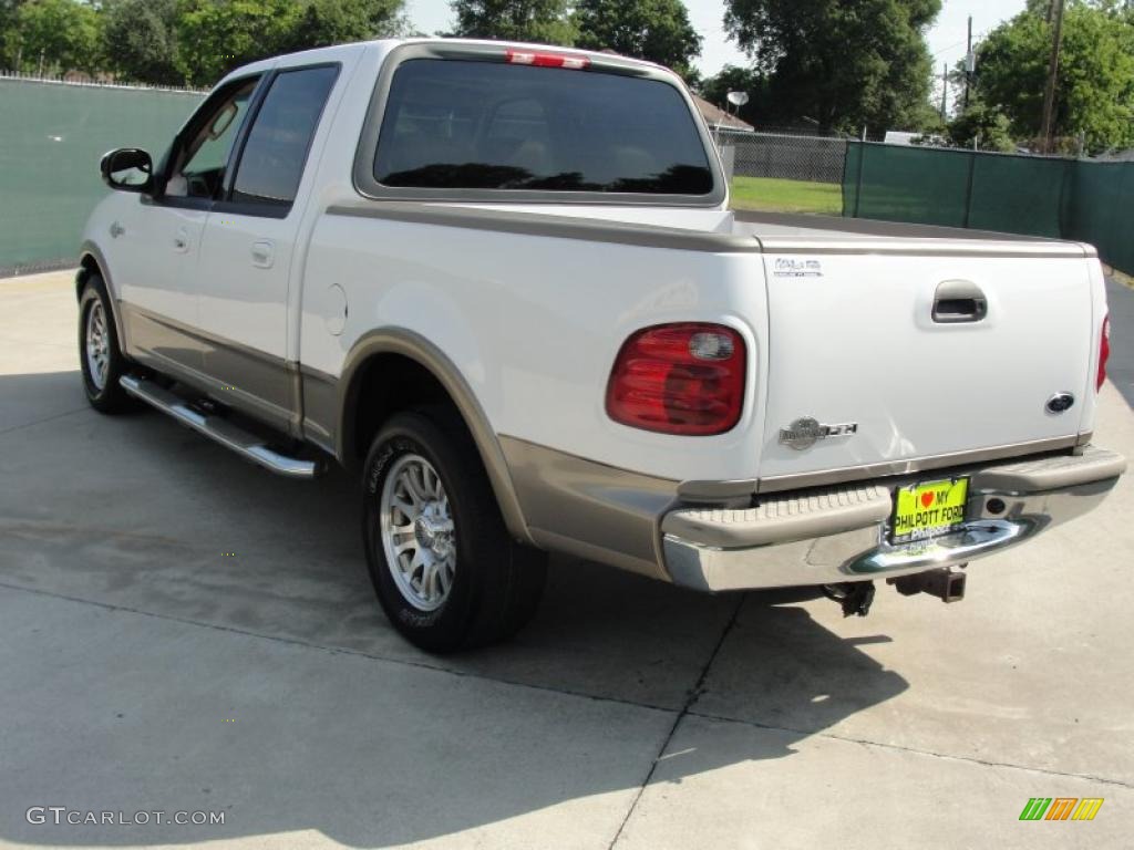 2003 F150 King Ranch SuperCrew - Oxford White / Castano Brown Leather photo #5