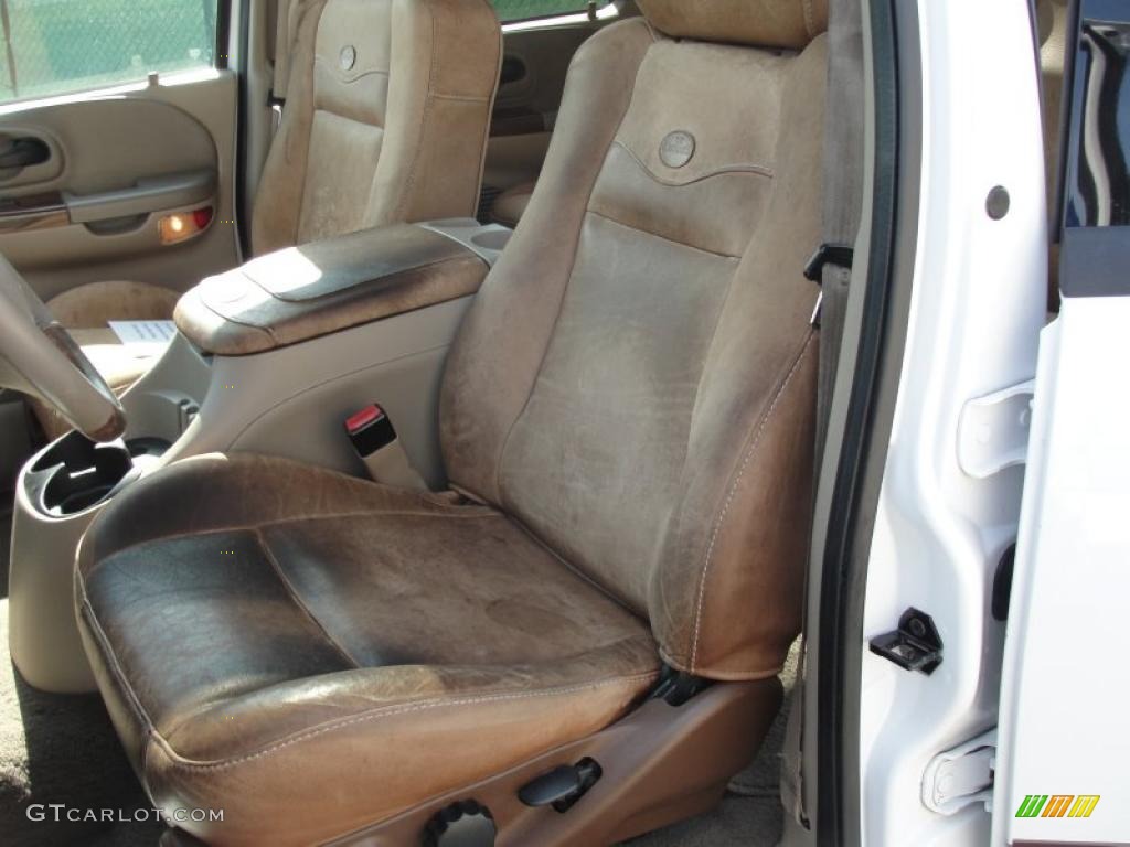 2003 F150 King Ranch SuperCrew - Oxford White / Castano Brown Leather photo #36