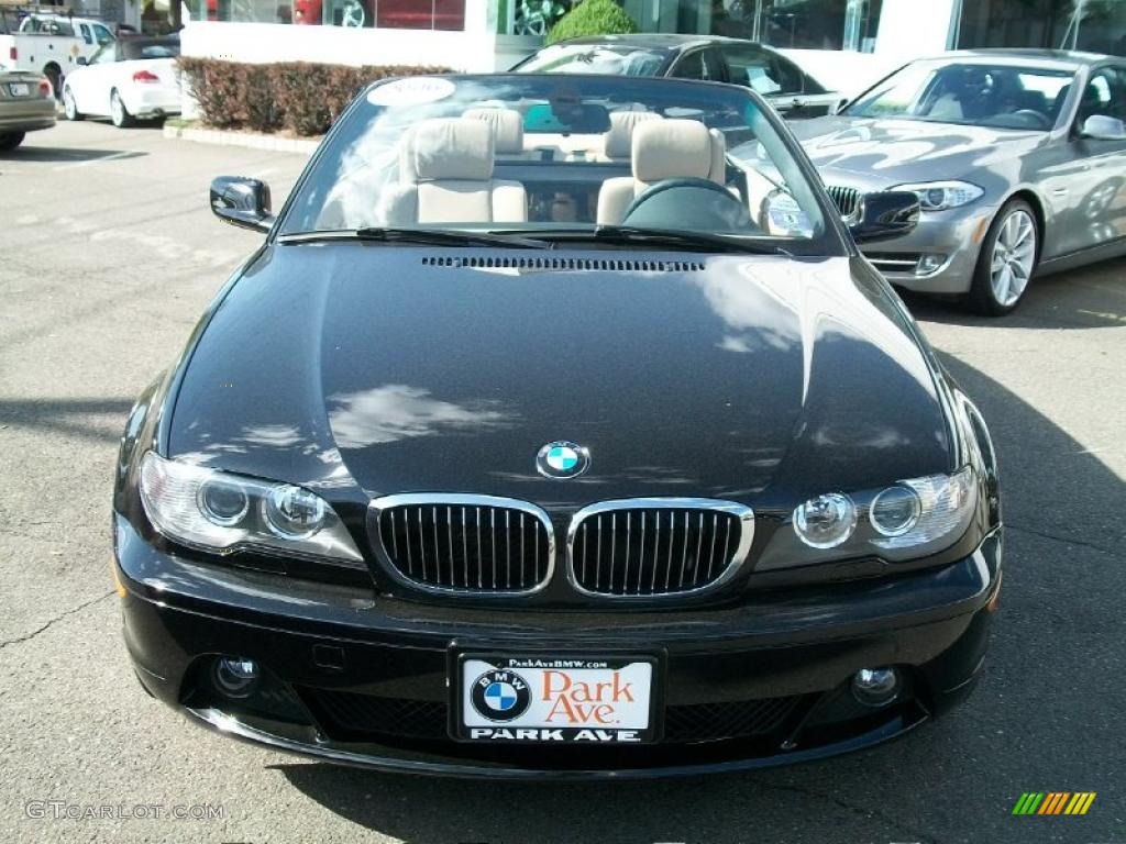 2006 3 Series 330i Convertible - Jet Black / Sand photo #2