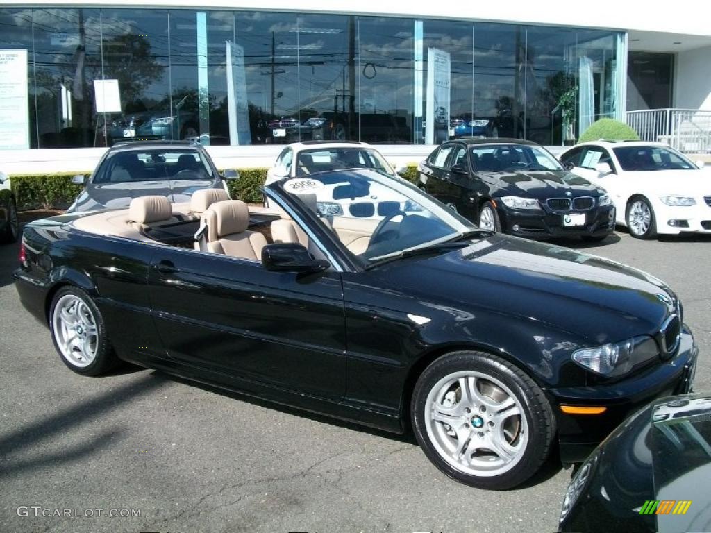 2006 3 Series 330i Convertible - Jet Black / Sand photo #3