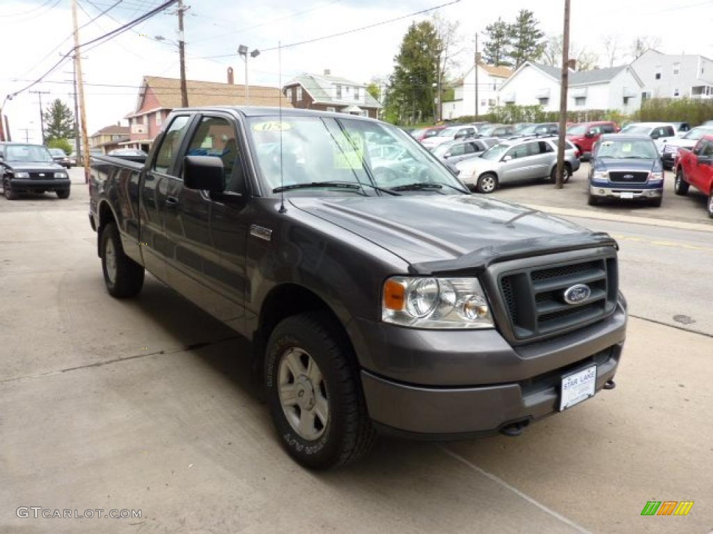 2005 F150 STX SuperCab 4x4 - Dark Shadow Grey Metallic / Medium Flint Grey photo #5