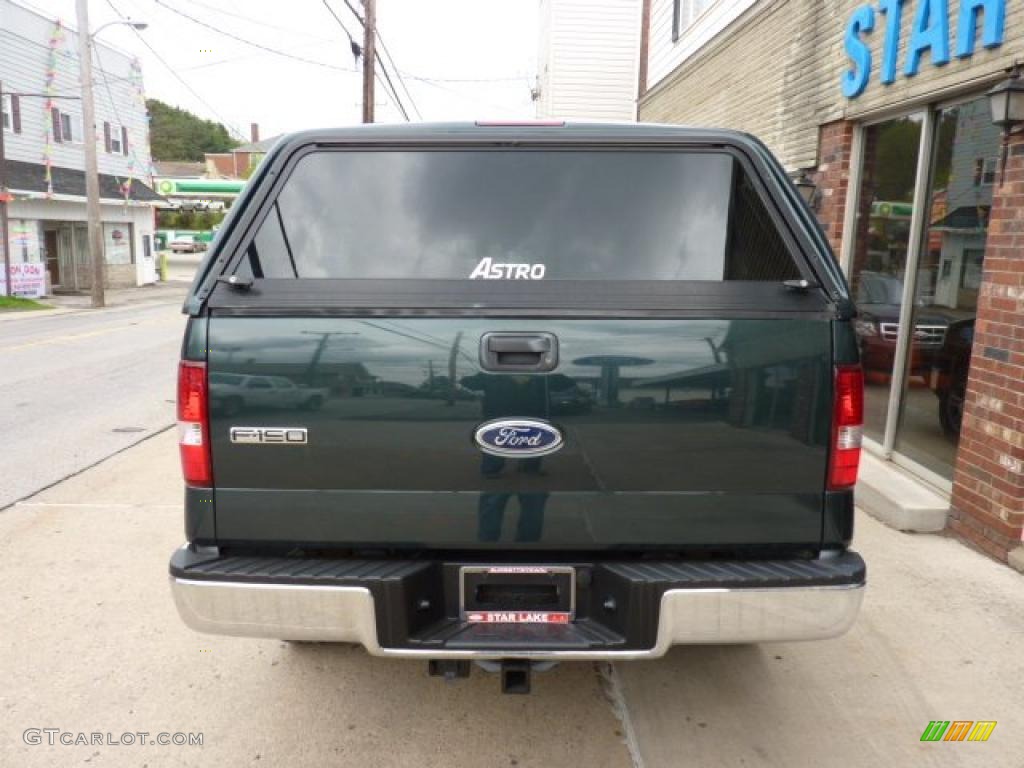 2005 F150 XLT SuperCab 4x4 - Aspen Green Metallic / Medium Flint Grey photo #3