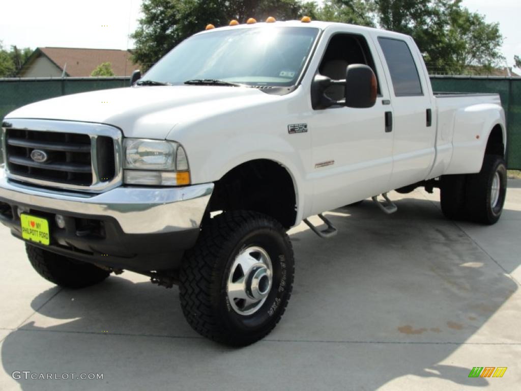 Oxford White 2004 Ford F350 Super Duty Lariat Crew Cab 4x4 Dually Exterior Photo #48969560