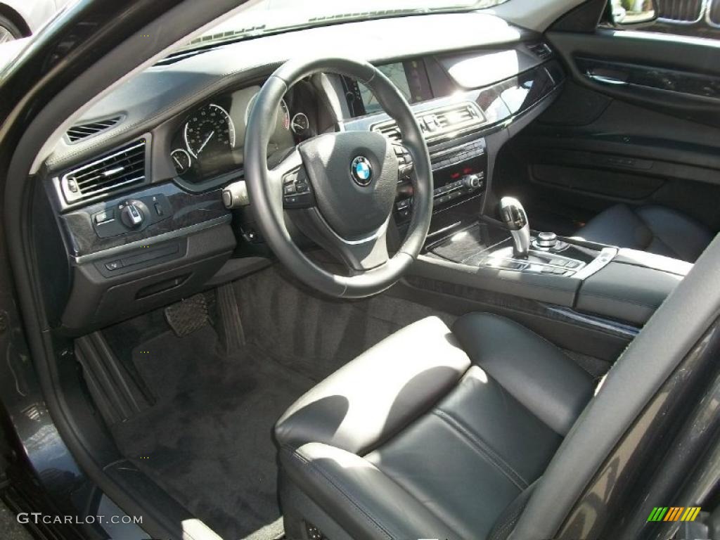 2009 BMW 7 Series 750Li Sedan Black Nappa Leather Dashboard Photo #48969902