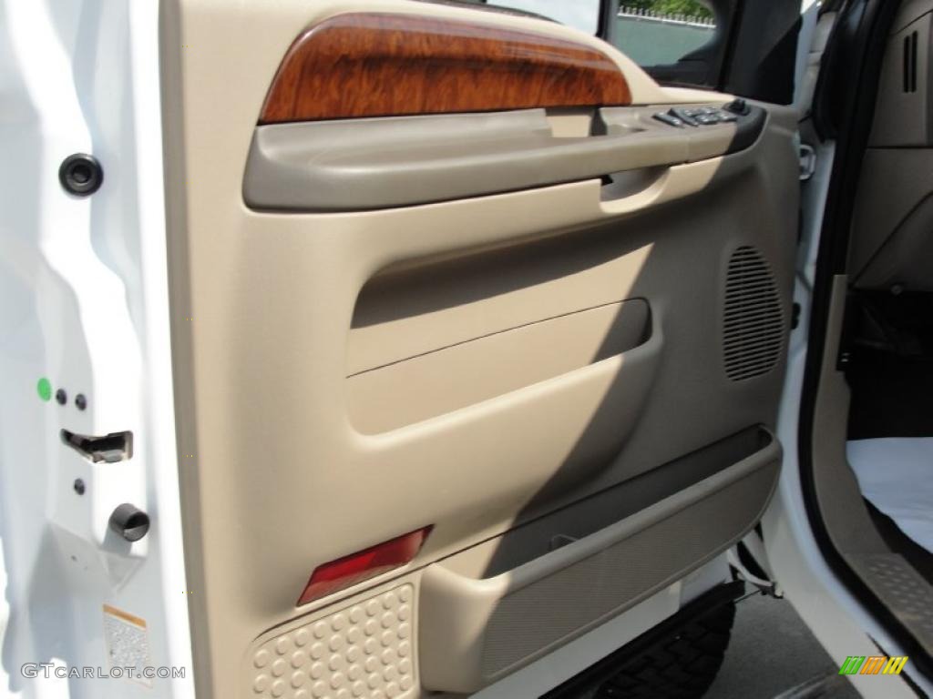 2004 Ford F350 Super Duty Lariat Crew Cab 4x4 Dually Medium Parchment Door Panel Photo #48969950