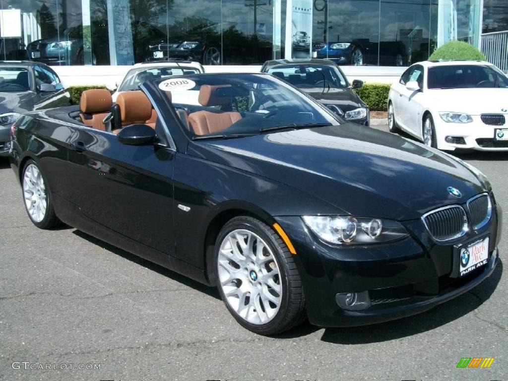 2008 3 Series 328i Convertible - Jet Black / Saddle Brown/Black photo #3