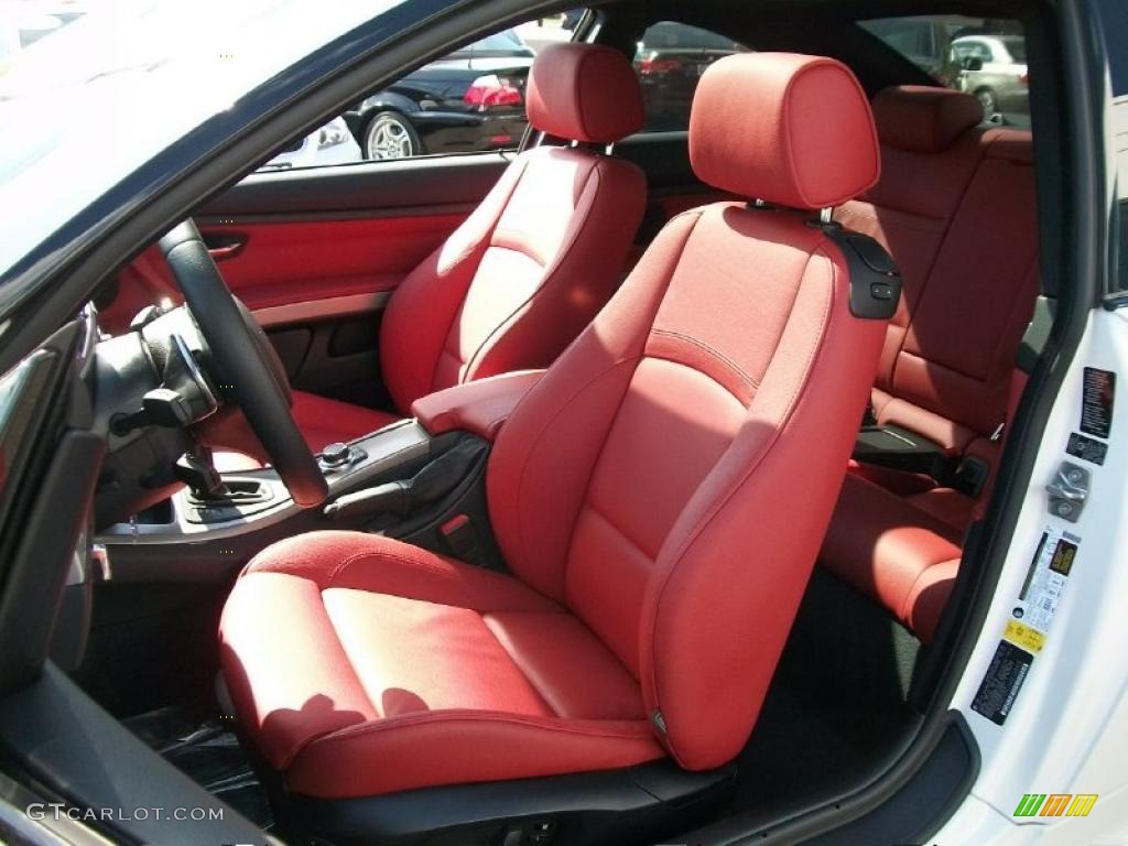 Coral Red/Black Dakota Leather Interior 2011 BMW 3 Series 335i Coupe Photo #48972056
