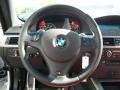 Coral Red/Black Dakota Leather 2011 BMW 3 Series 335i Coupe Steering Wheel