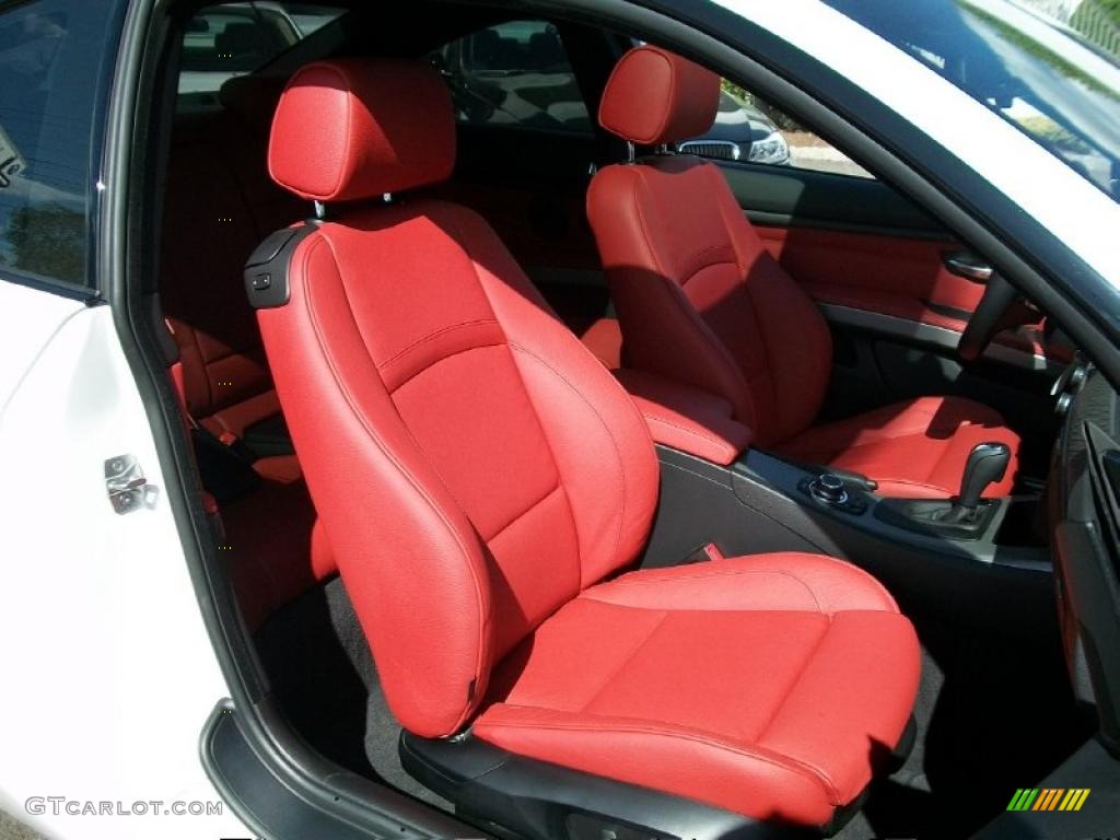 Coral Red/Black Dakota Leather Interior 2011 BMW 3 Series 335i Coupe Photo #48972287