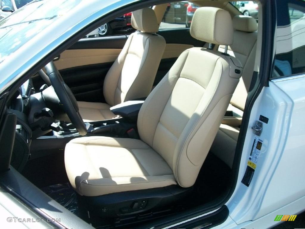 2011 1 Series 128i Coupe - Alpine White / Savanna Beige photo #12