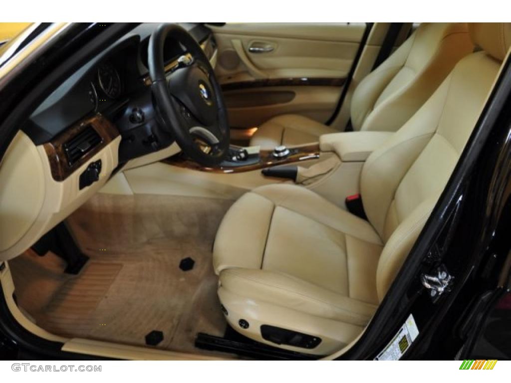 2008 3 Series 335xi Sedan - Jet Black / Beige photo #14