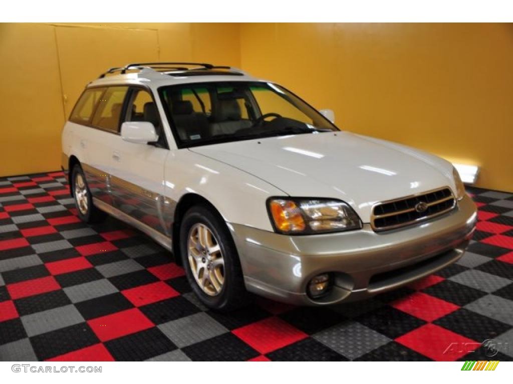 2000 Outback Limited Wagon - White Birch / Beige photo #1