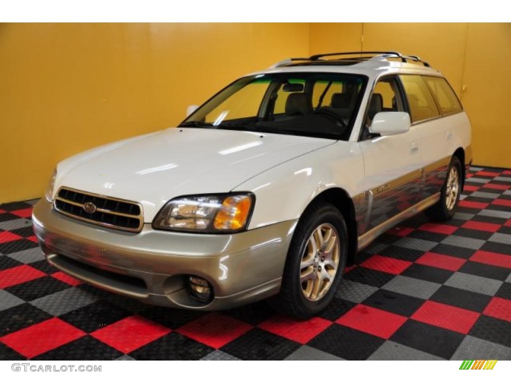 2000 Outback Limited Wagon - White Birch / Beige photo #2