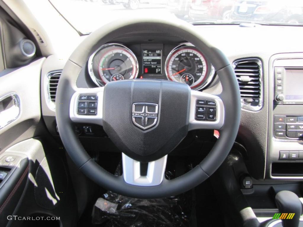 2011 Dodge Durango R/T Black Steering Wheel Photo #48981908