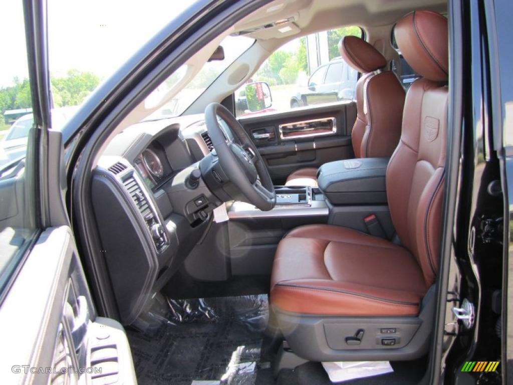 Dark Slate Gray/Russet Brown Interior 2011 Dodge Ram 1500 Laramie Longhorn Crew Cab 4x4 Photo #48983366