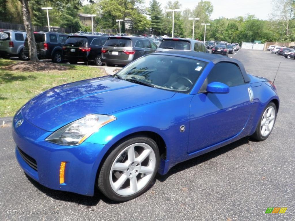 2005 350Z Touring Roadster - Daytona Blue Metallic / Frost photo #7