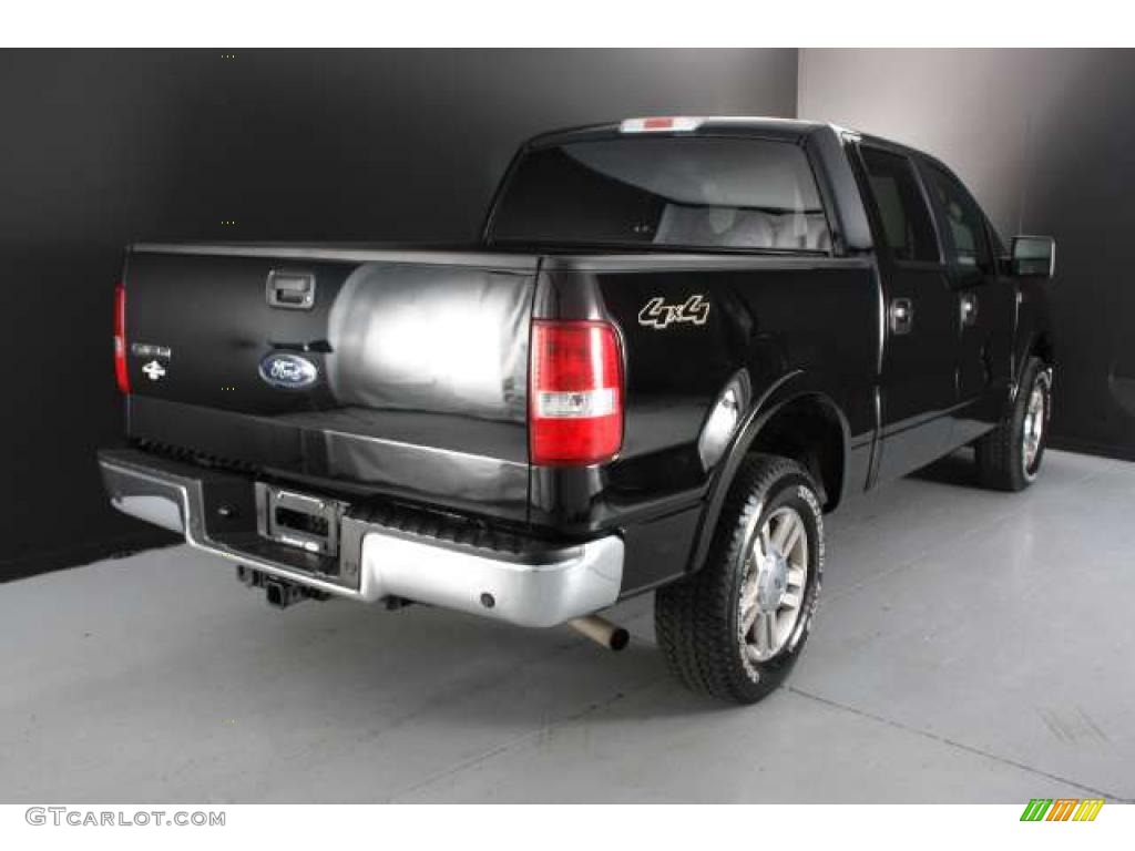 2006 F150 Lariat SuperCrew 4x4 - Black / Black photo #8