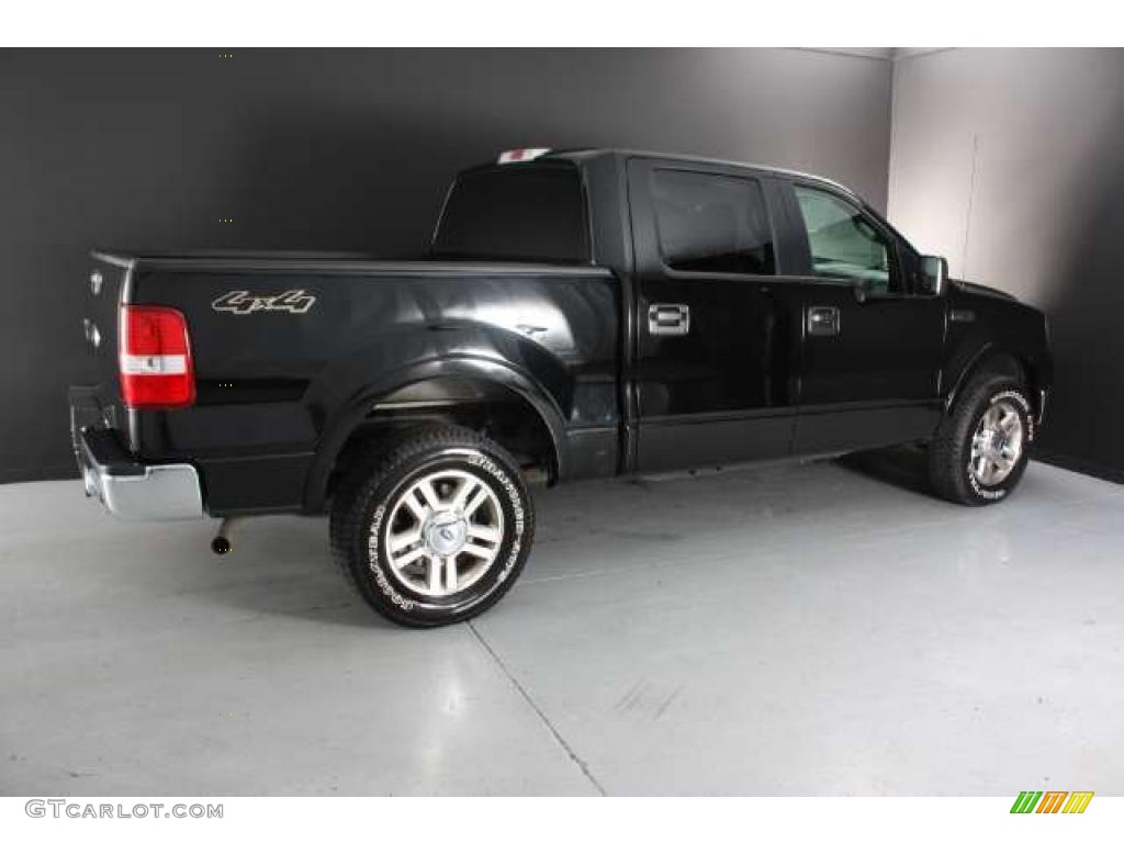 2006 F150 Lariat SuperCrew 4x4 - Black / Black photo #9