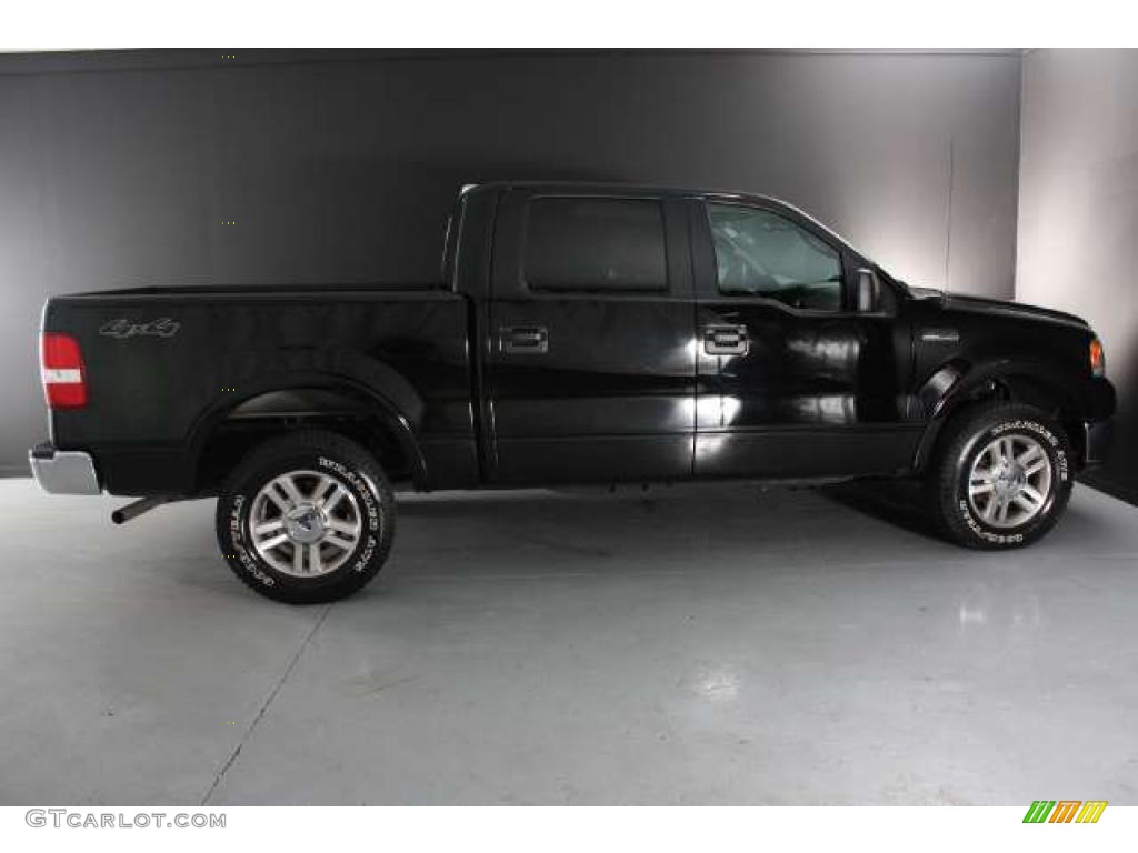 2006 F150 Lariat SuperCrew 4x4 - Black / Black photo #10