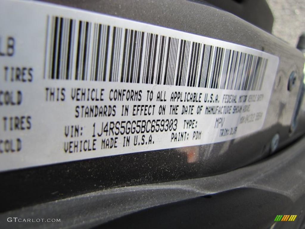 2011 Grand Cherokee Color Code PDM for Mineral Gray Metallic Photo #48985400