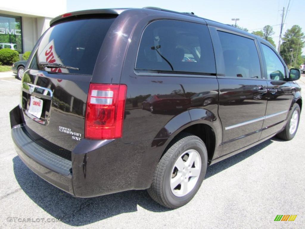 2010 Grand Caravan SXT - Dark Cordovan Pearlcoat / Medium Slate Gray/Light Shale photo #7