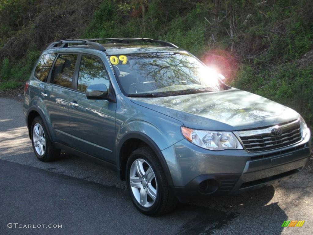 2009 Forester 2.5 X Premium - Sage Green Metallic / Platinum photo #9