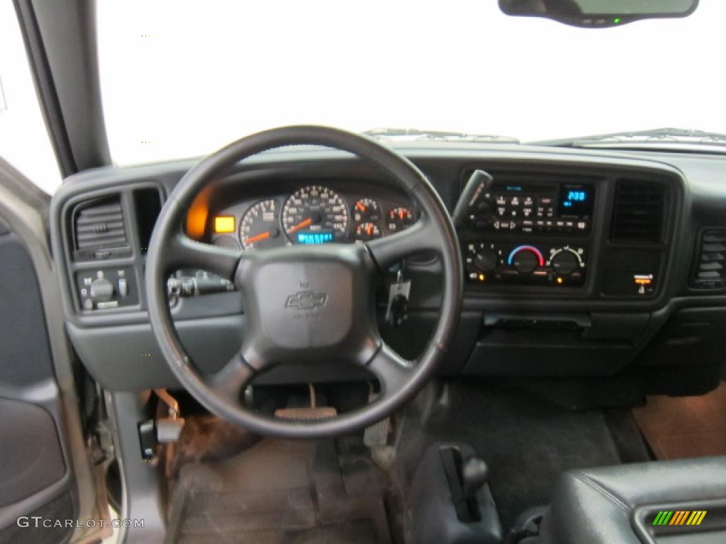 2002 Silverado 1500 LS Extended Cab 4x4 - Light Pewter Metallic / Graphite Gray photo #2