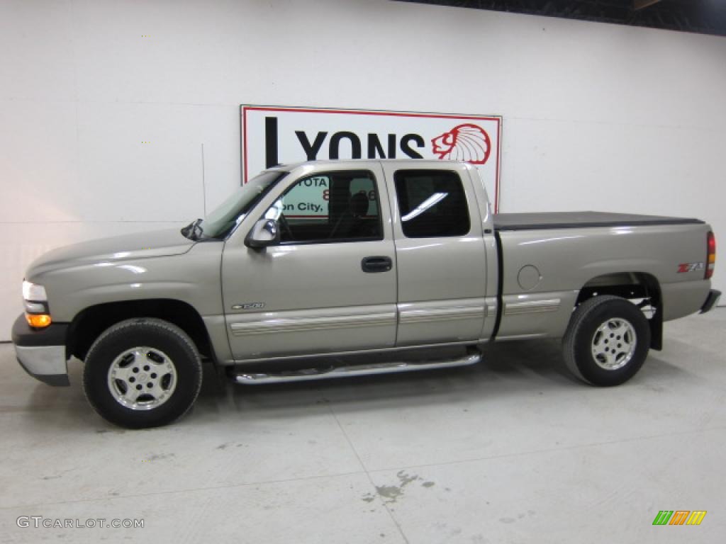 2002 Silverado 1500 LS Extended Cab 4x4 - Light Pewter Metallic / Graphite Gray photo #28