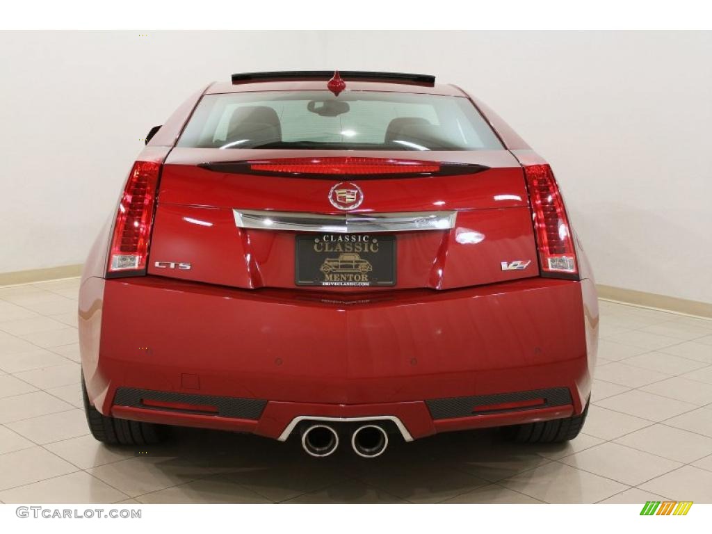 2011 CTS -V Coupe - Crystal Red Tintcoat / Ebony/Saffron photo #6