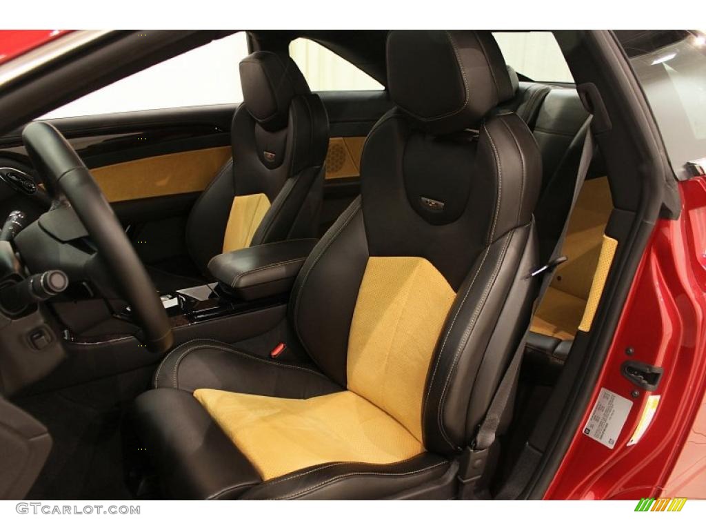 Ebony/Saffron Interior 2011 Cadillac CTS -V Coupe Photo #48988602