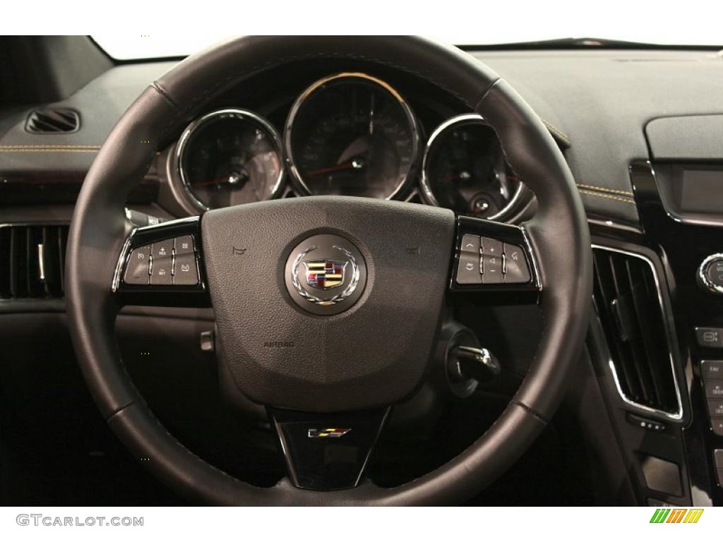 2011 CTS -V Coupe - Crystal Red Tintcoat / Ebony/Saffron photo #15