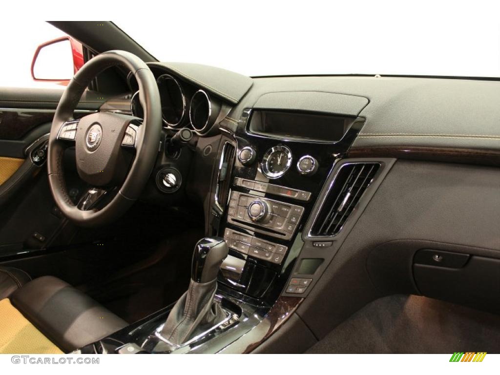 2011 Cadillac CTS -V Coupe Ebony/Saffron Dashboard Photo #48988835