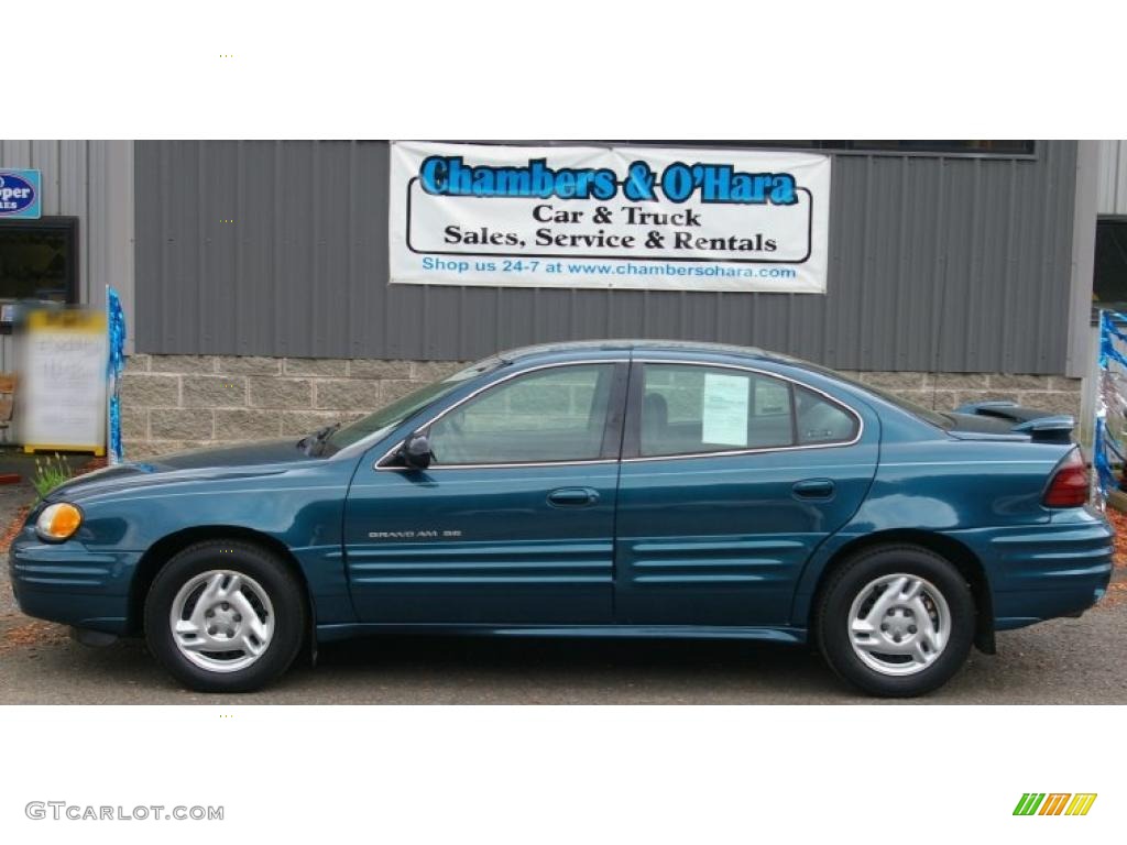 2002 Grand Am SE Sedan - Dark Tropic Teal Metallic / Dark Pewter photo #2