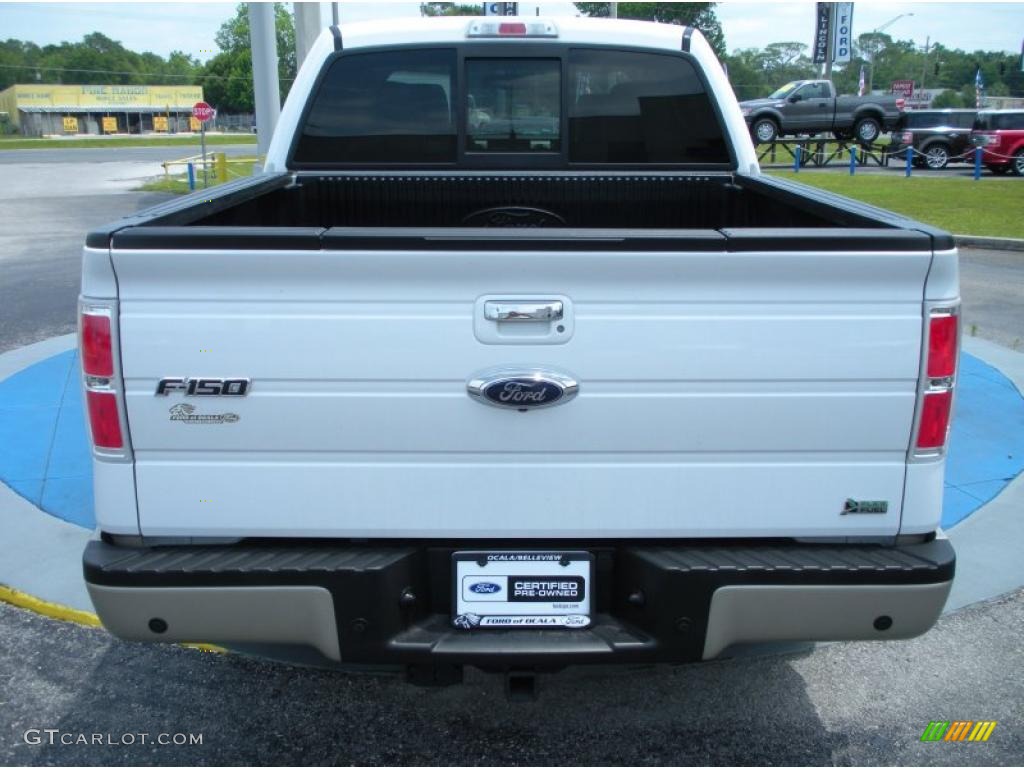 2010 F150 Lariat SuperCrew - Oxford White / Tan photo #4