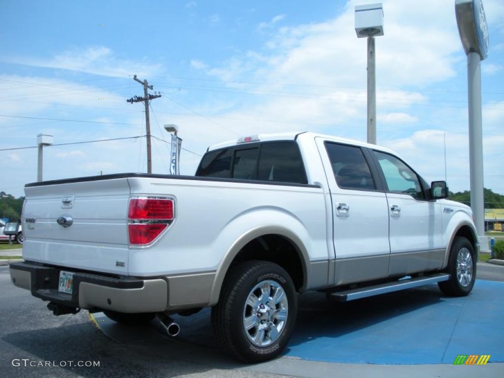 2010 F150 Lariat SuperCrew - Oxford White / Tan photo #5