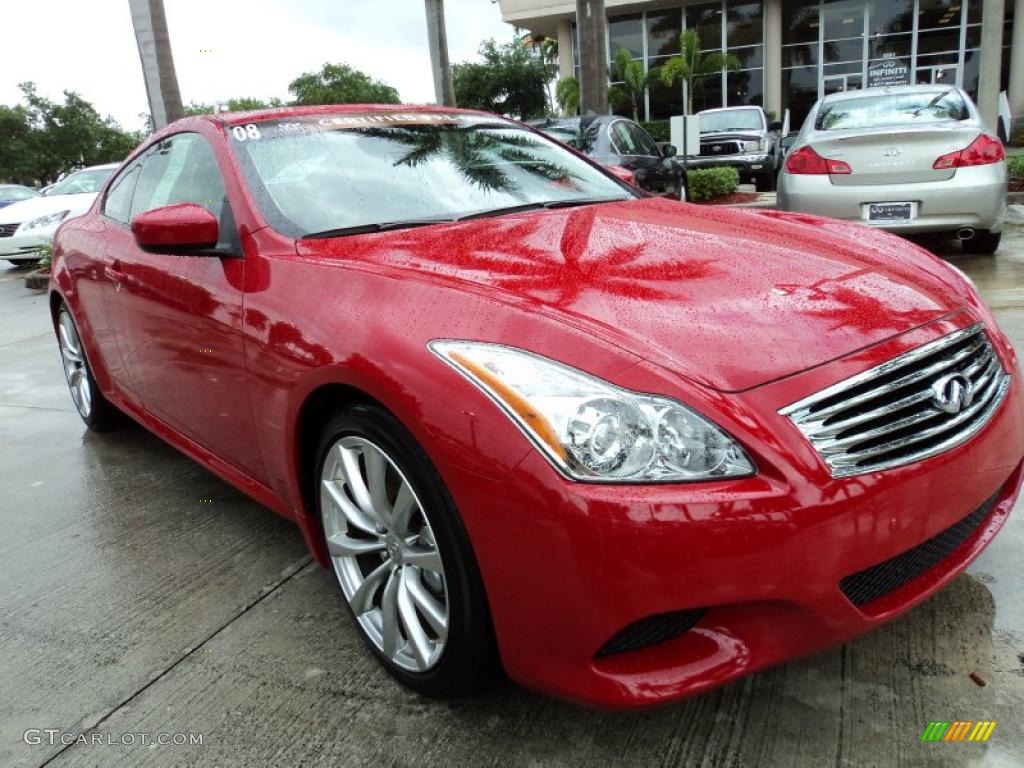 Vibrant Red 2008 Infiniti G 37 S Sport Coupe Exterior Photo #48992342