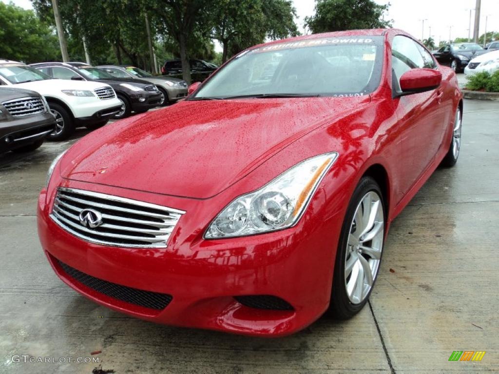 2008 G 37 S Sport Coupe - Vibrant Red / Graphite photo #13