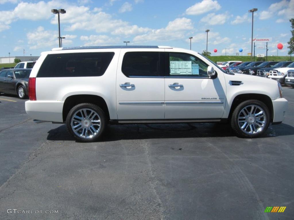 White Diamond Tricoat 2011 Cadillac Escalade ESV Platinum AWD Exterior Photo #48992726