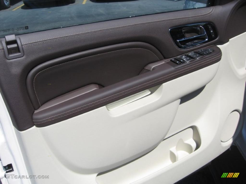 2011 Cadillac Escalade ESV Platinum AWD Cocoa/Light Linen Tehama Leather Door Panel Photo #48992843