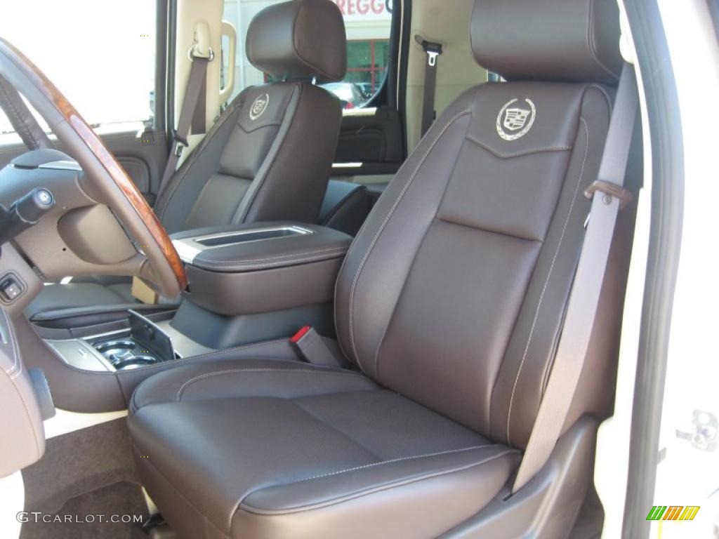 Cocoa/Light Linen Tehama Leather Interior 2011 Cadillac Escalade ESV Platinum AWD Photo #48992858