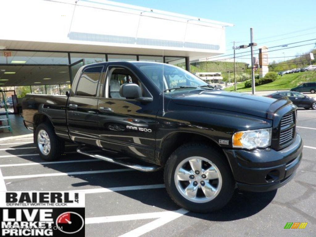 2003 Ram 1500 SLT Quad Cab 4x4 - Black / Dark Slate Gray photo #1