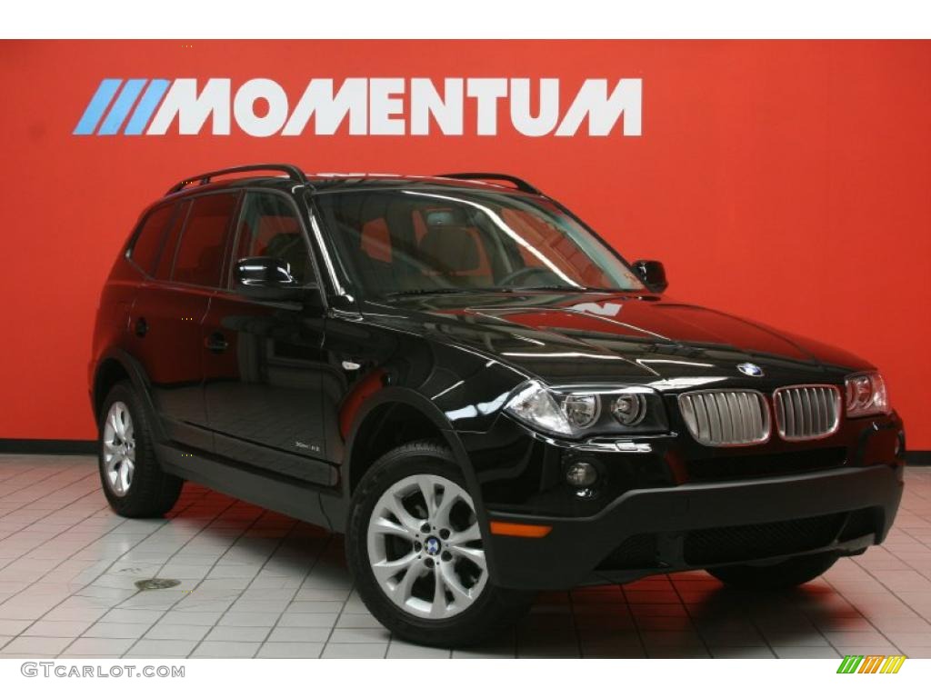 2010 X3 xDrive30i - Jet Black / Saddle Brown photo #1