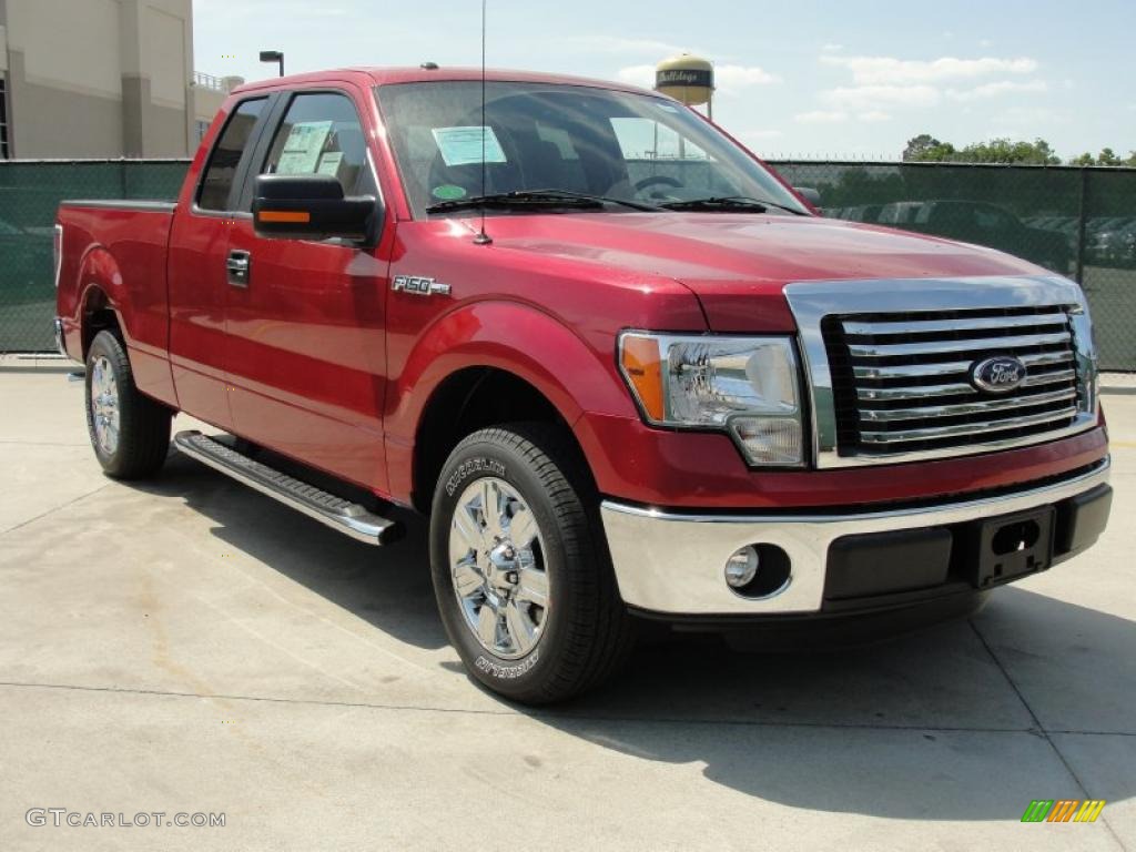 2011 F150 XLT SuperCab - Red Candy Metallic / Steel Gray photo #1